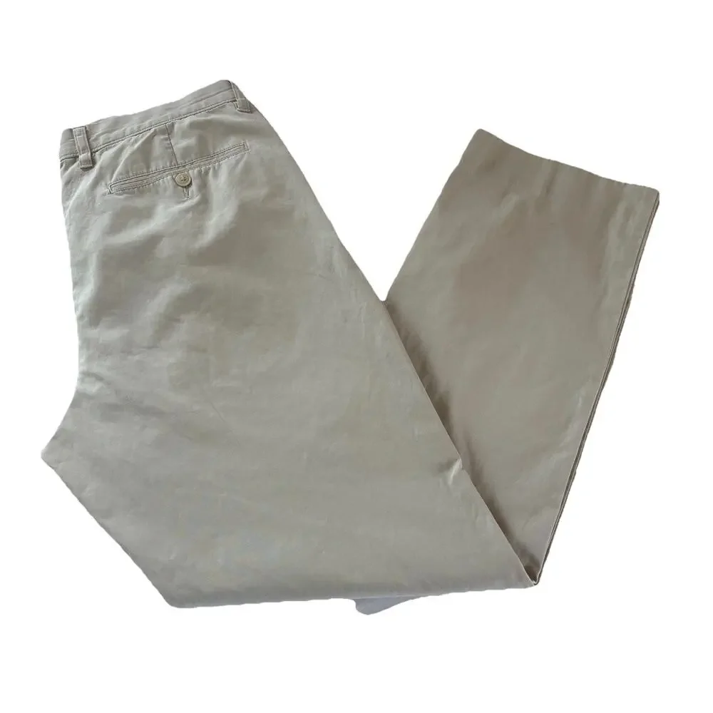 J.Crew Classic Fit Straight Leg Light Beige Chino Pants 34x32 Cotton Twill
